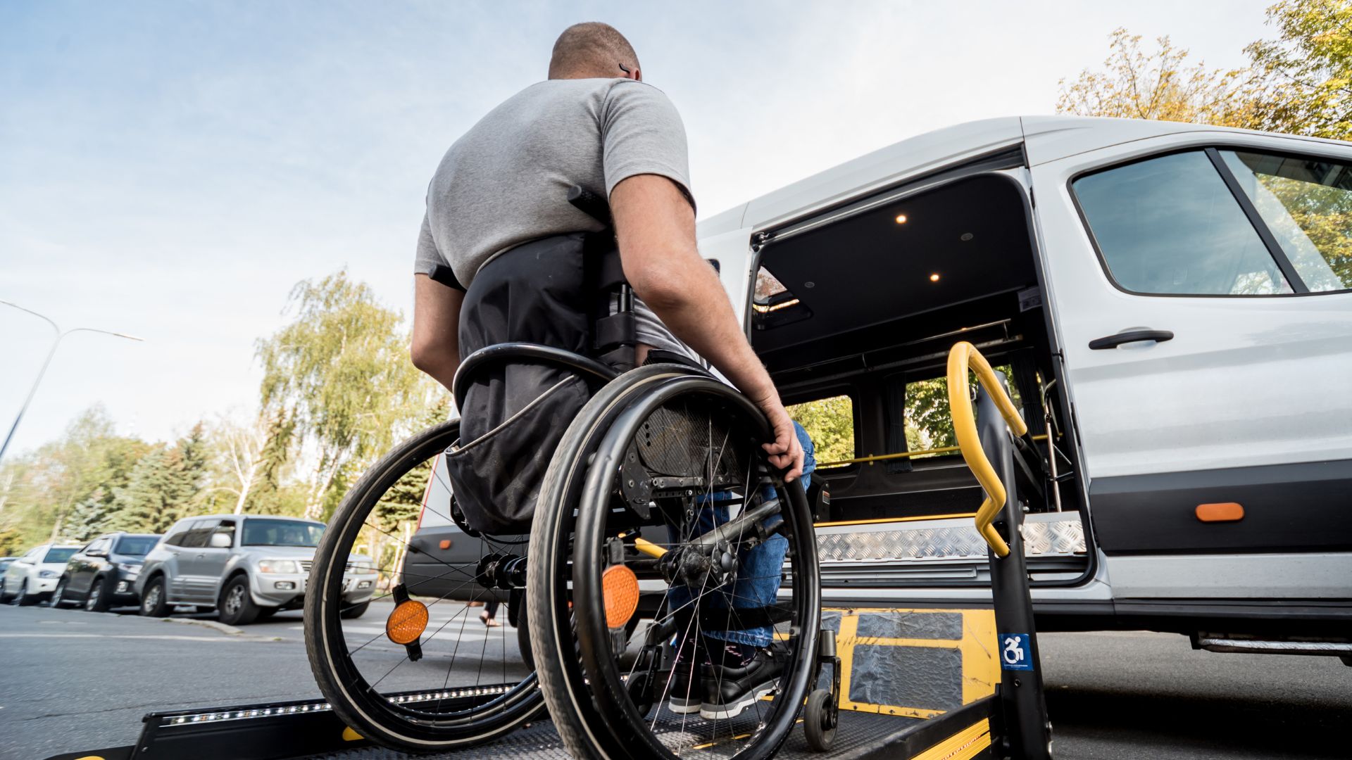 Disabled veteran on his way to a medical appointment